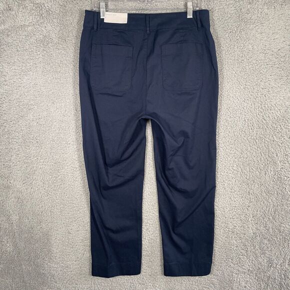 NWT LOFT Women's Straight Crop Chino Pants Size 10 Blue Stretch - Picture 6 of 9
